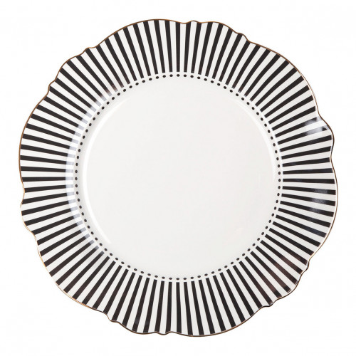 Assiette plate Madame de Récamier - Gris foncé