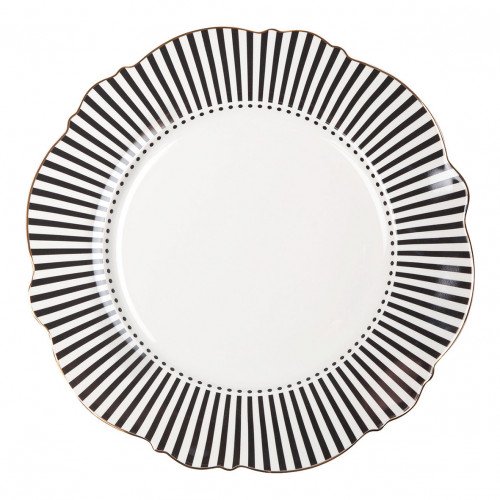 Assiette plate Madame de Récamier - Gris foncé