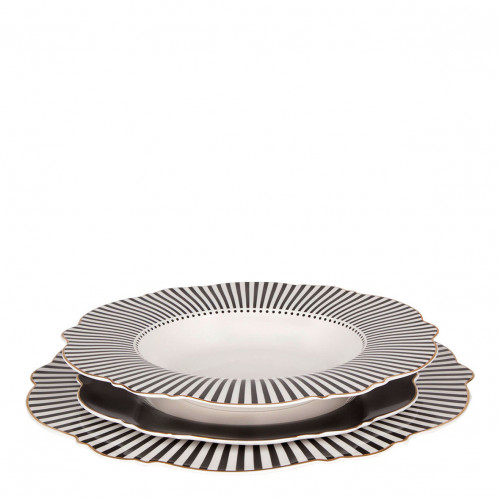 Assiette plate Madame de Récamier - Gris foncé Assiette plate Madame de Récamier - Gris foncé