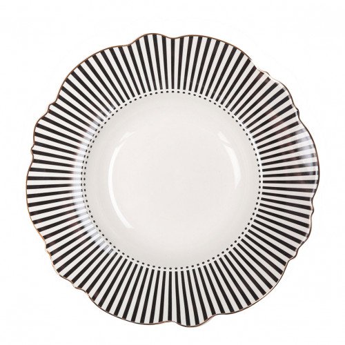 Madame de Récamier Soup Plate - Dark Gray