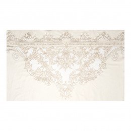 Cotton and linen curtain Boudoir beige and ecru 140x300 cm