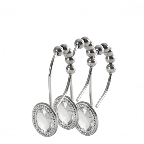 Box of 12 rhinestone shower curtain rings