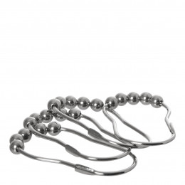 Box of 12 shower curtain rings with pearls