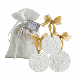 Pouch of 3 scented decorations to hang - Sapin Doré
