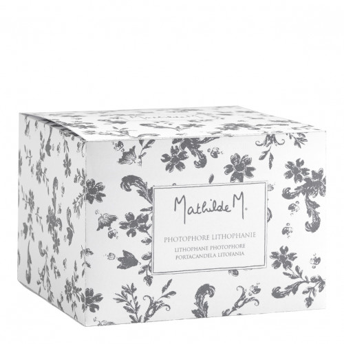 Photophore lithophanie Arabesques en biscuit de porcelaine