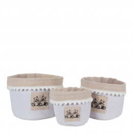 Conjunto de 3 cestos Ursinhos Apaixonados