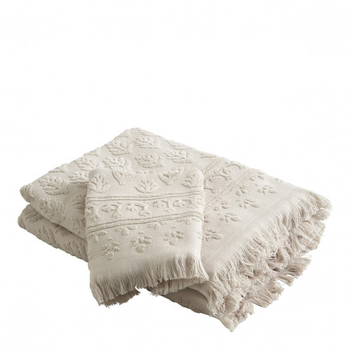 Serviette de bain Petite Indienne beige Serviette de bain Petite Indienne beige