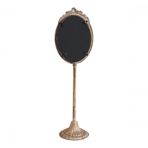Angel standing mirror in metal with aged brass finish Angel standing mirror in metal with aged brass finish