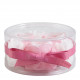 Caixa com 3 camélias e 3 rosas de sabonete rosa - Perfume Rosa