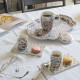 Set of 2 cups and 2 trays - Madame de Pompadour