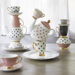 Mug Madame de Récamier pois gris