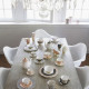 Tasse à thé Madame de Récamier - Pois gris