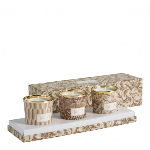 Coffret de 3 bougies Fêtes Majestueuses