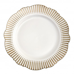 Assiette plate Madame de Récamier - Lignes dorées