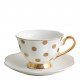 Madame de Récamier Teacup - Golden Polka Dots