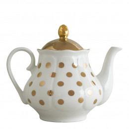 Teapot Madam de Récamier - Gilded polka-dot