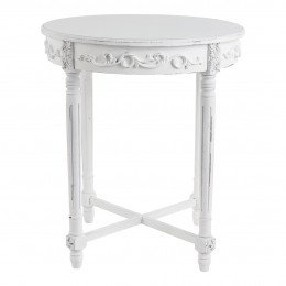 White Rosalie pedestal table
