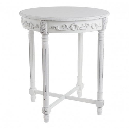 White Rosalie pedestal table White Rosalie pedestal table