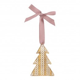 Golden metal Christmas tree ornament Golden metal Christmas tree ornament
