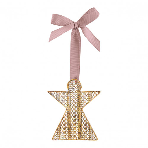 Golden metal angel to hang