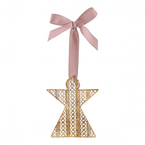 Golden metal angel to hang