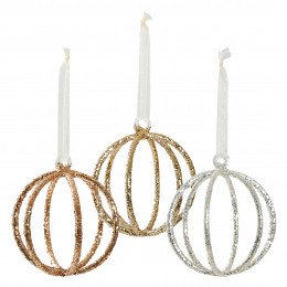 Conjunto de 3 esferas cintilantes