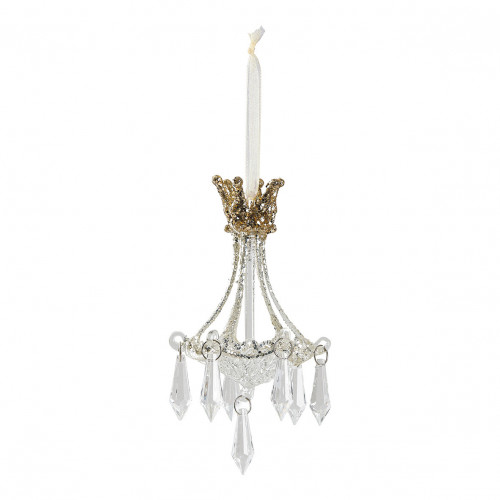 Déco Lustre con pompones de vidrio royal