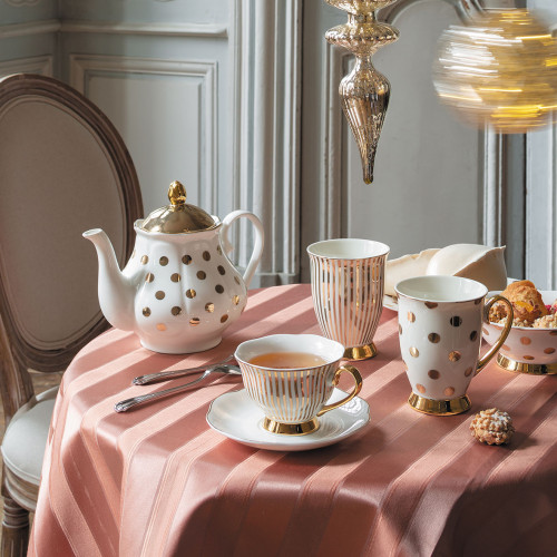 Madame de Récamier Mug - Golden Polka Dots