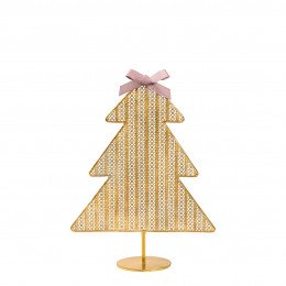 Golden metal Christmas tree to display - Small model