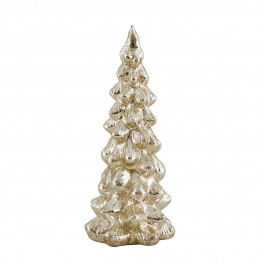 Sapin lumineux en verre mercurisé doré - Grand modèle
