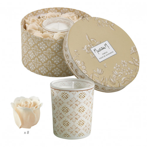 Set vela y rosas de jabón perfumadas Escala en Sintra - Fleur de Mandarine