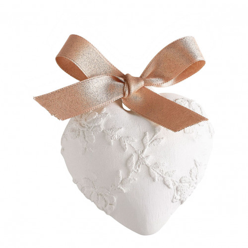 Decoración perfumada Corazón bordado - Modelo grande - Rose Élixir