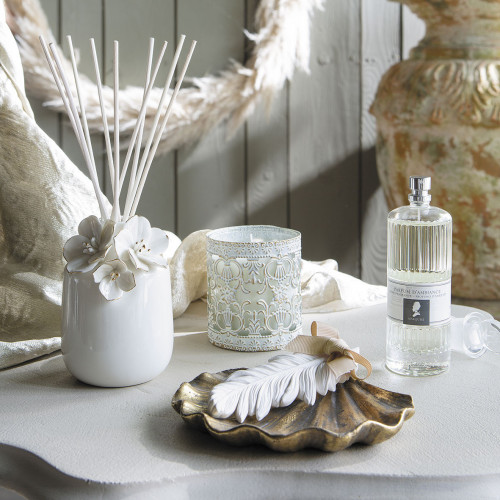 Decoración perfumada Pluma - Modelo grande - Poudre de Riz