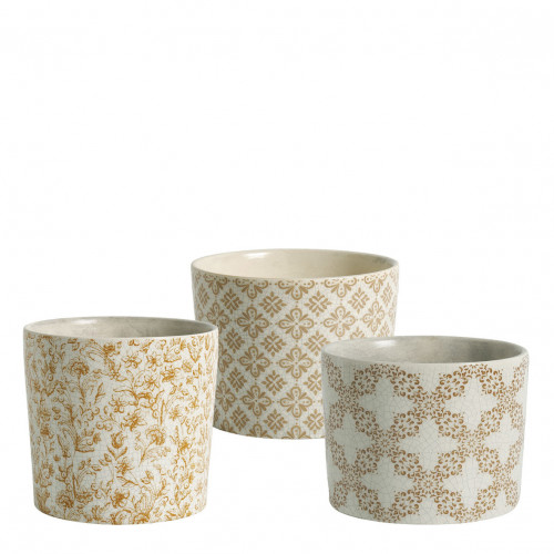 Set of 3 Jardins de Sintra planters