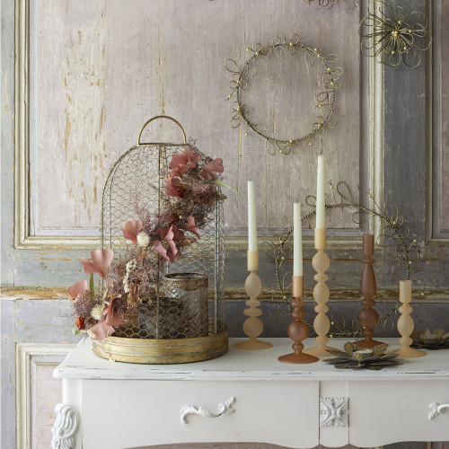 Juego de 3 candelabros Flores