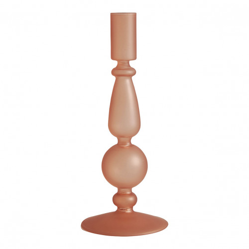 Set de 3 bougeoirs rose givré Set de 3 bougeoirs rose givré