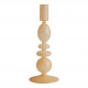 Set de 3 bougeoirs beige givré