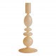 Set de 3 bougeoirs beige givré