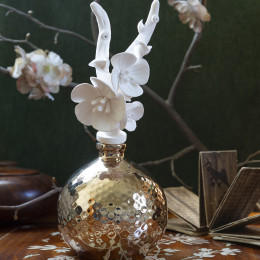 Diffuseur de parfum d'ambiance Cerisier en Fleurs doré 200 ml - Fleur de Thé