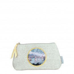Beauty case in tessuto con medaglione Isole Marchesi - Modello piccolo