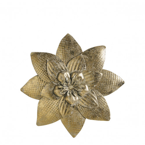 Miroir Décoratif Mathilde M. Fleurs Exquises - Ø23.5cm, Style Féminin Et Romantique, Fait Main