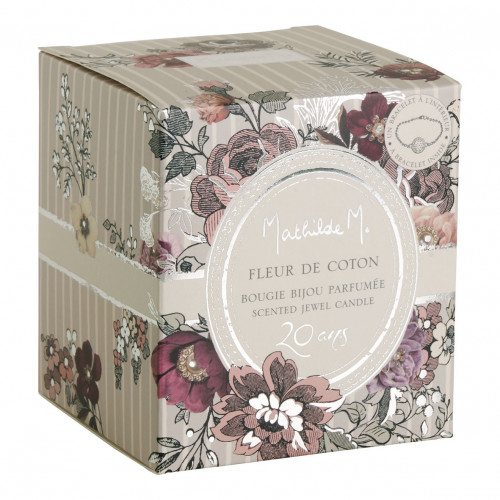 Bougie Bijou parfumée Célébrations Exquises 260 g - Fleur de Coton