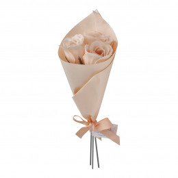 Bouquet de 3 roses de savon nude - Parfum Rose