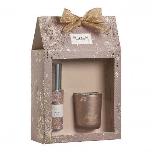 Set de vela y spray ambiental Fêtes Enchantées - Orange Étoilée