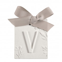 Décor parfumé lettre V - Fleur de Coton