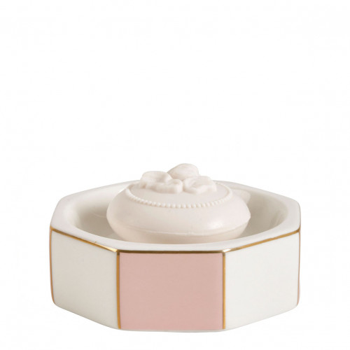 Porte-savon Madame de Récamier en céramique - Rose