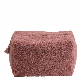 Neceser rectangular Bouclette rosa - Modelo grande