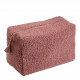 Bolsa de toilette retangular Bouclette rosa - Tamanho grande