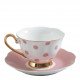 Coffret théière et 2 tasses à thé Madame de Récamier - Rose