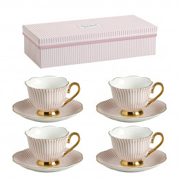 Conjunto de 4 chávenas de café Madame de Récamier - Rosa